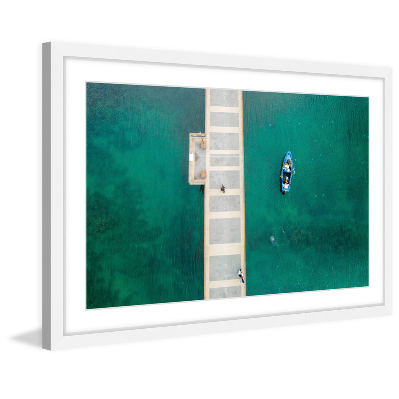 " Floating Blue Boat " by Karolis Janulis, 12" H x 18" W
