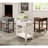 Grey Rectangular Table With Open Shelf Beneath Bottom For Storage Leg On Lower