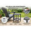 Table d'appoint d'extérieur en PEHD gris 16,5 po-1863277828