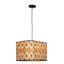 Luminaire suspendu en bambou Ikat Elegance