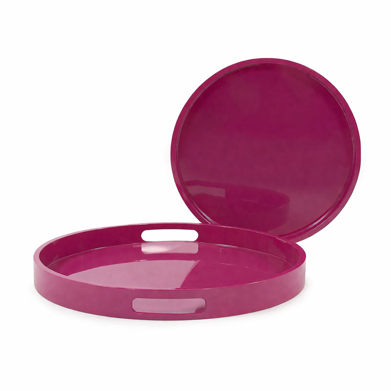 Ensemble de plateau de meuble-lavabo 2 pièces Bharati, Rouge