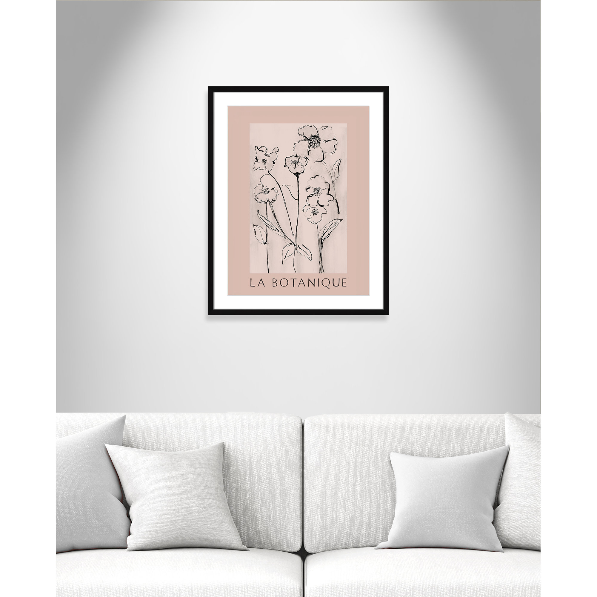 Botanical Poster Collection " La Botanique " by Susan Jill, Black Single Picture Frame, 29.5" H x 23.5" W x 1.25" D, Yes