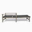 Chaise longue en bois et osier Hampton