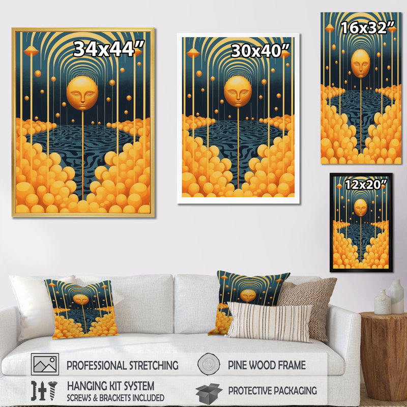 Mystic Wandering Through the Rainbow Desert I - reproduction imprimée, Cadre flottant noir, H 44 po x l 34 po x P 1,5 po