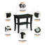 Banc de tabouret de douche en bambou avec tablette de rangement (gris)-95996326