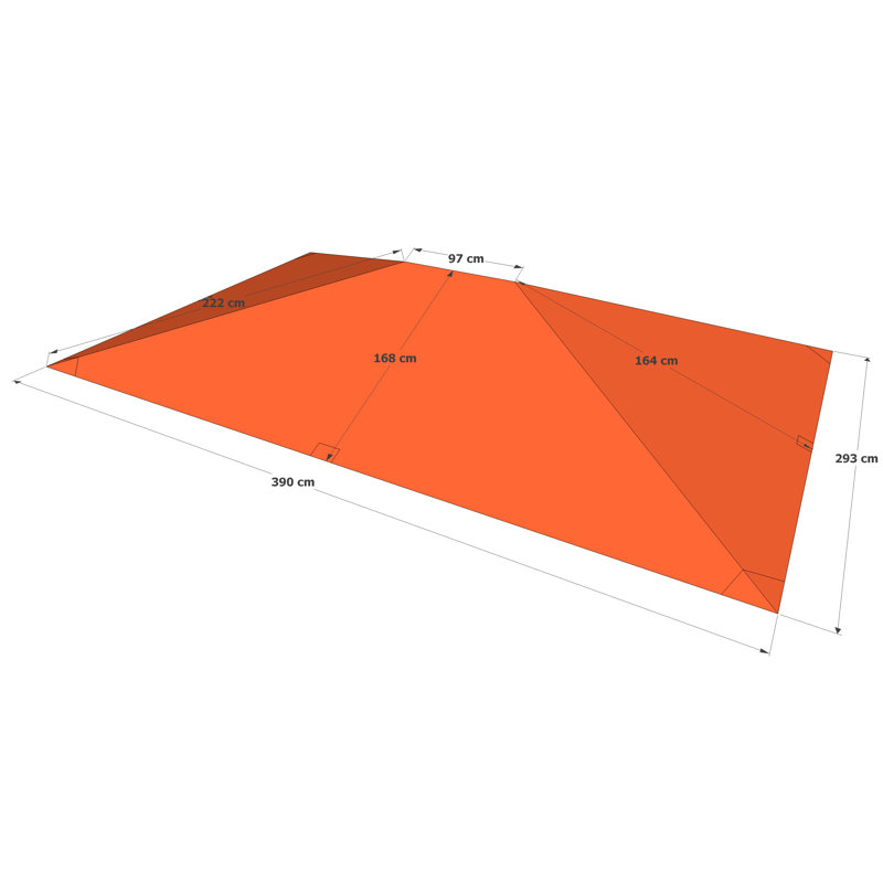 Hall Dakota Fields Plastic Replacement Canopy for Gazebo, Terracotta