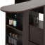 6 armoires de bar avec plateau tournant et placage en noyer pour tablette de salle à manger à hauteur de comptoir, couleur