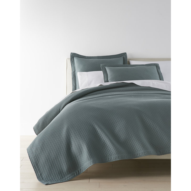 Oxford Cotton Blend Coverlet, Queen Coverlet, White