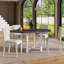 Ensemble de table de salle à manger extensible 5 pièces avec chaises rembourrées et rallonge amovible