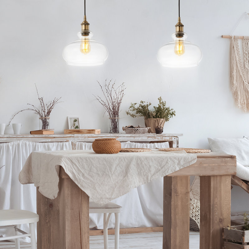Luminaire suspendu pour dôme simple 1 lumières Lora, Laiton doré