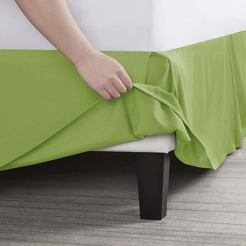 Luxury Pleated 14" Bed Skirt, Garden Green, Twin XL