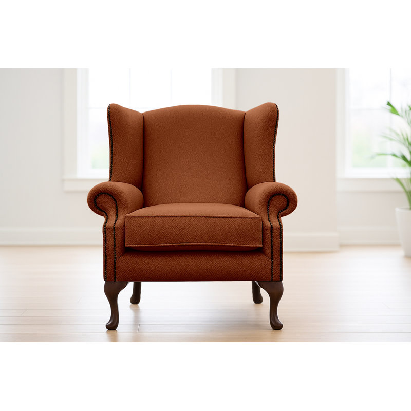 Upholstered Accent Chair, Orange