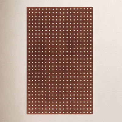 Lang Rust Hand-Tufted Geometric Wool Rug