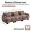 Canapé en chenille de 101 po avec 2 coussins décoratifs Curve-130488968-130488970