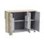 Îlot de cuisine en bois de frêne plaqué de frêne de 51,2 po (papier pas cher) avec abattant, îlot de cuisine sur roulettes avec support de rangement interne et chariot de cuisine roulant-1418432416