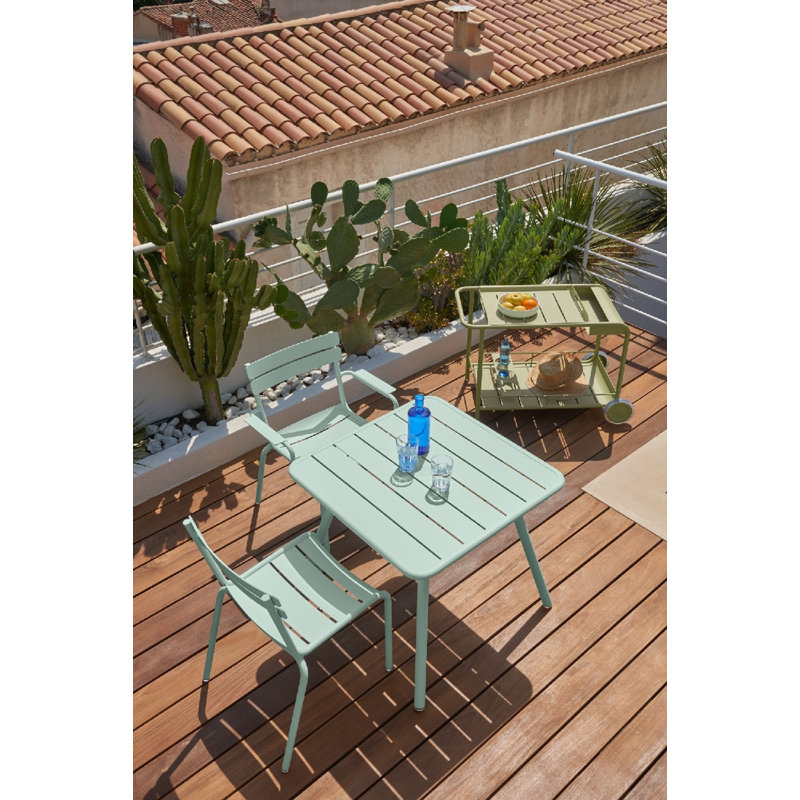 Luxembourg Outdoor Dining Side Chair, Ice Mint, 2