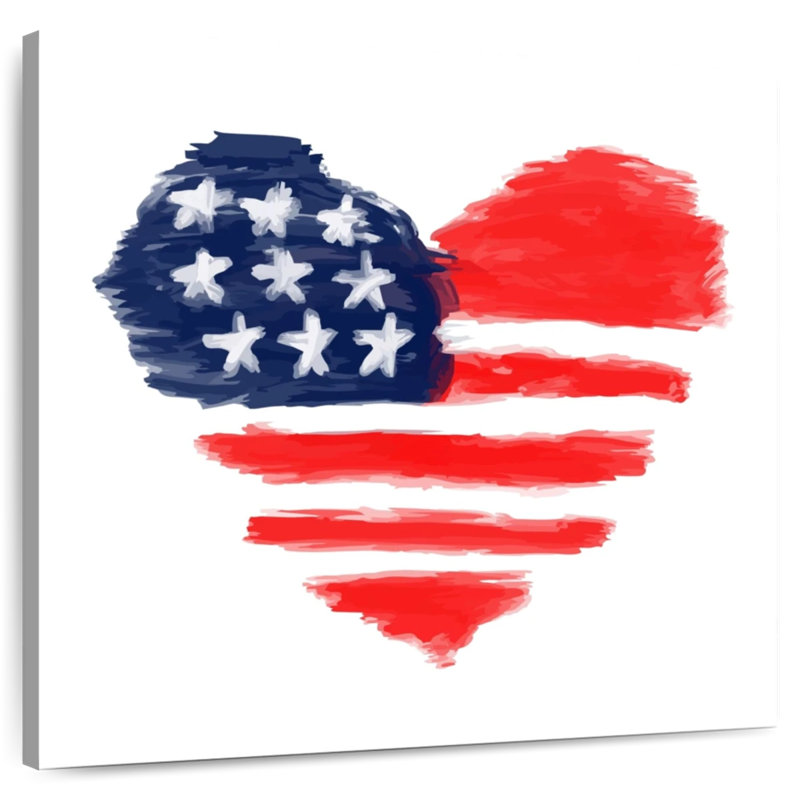 Borges Memorial Day Heart, 16" H x 16" W