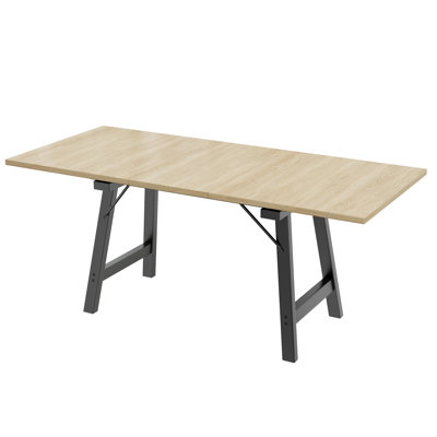 Andrek Extendable Metal Base Dining Table
