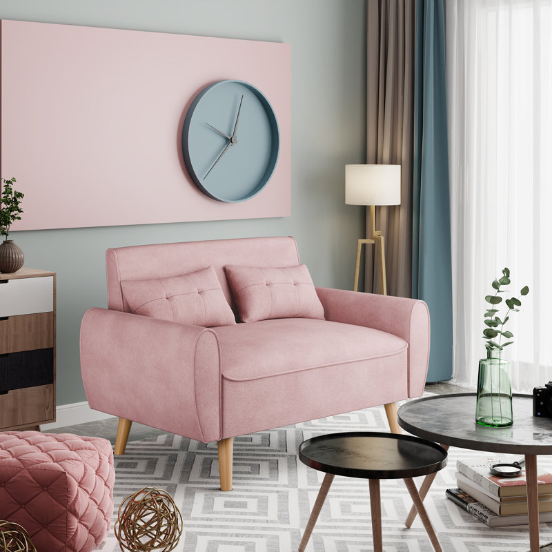 Bergthold Upholstered Armchair, Pink