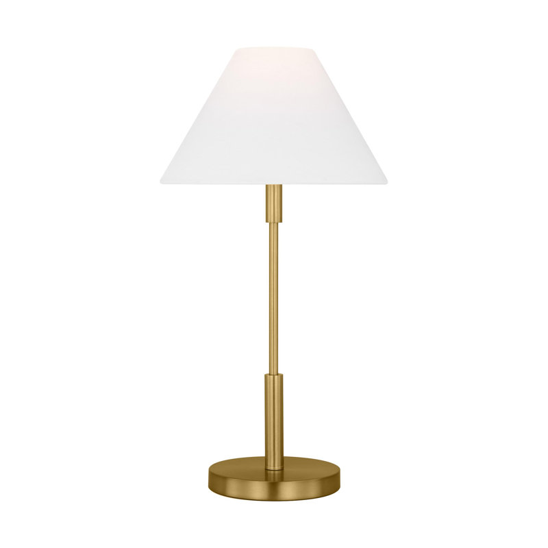 Porteau 1-Light Medium Table Lamp, Satin Brass