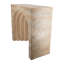 Console sculptée 32,3 x 14,2 x 29,9 po arquée avec faux travertin beige