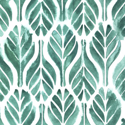 Aquamarine Motif III by Grace Popp - Wrapped Canvas Print