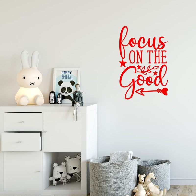 Text & Numbers Non-Wall Damaging Wall Decal, 18" H x 13" W, Red