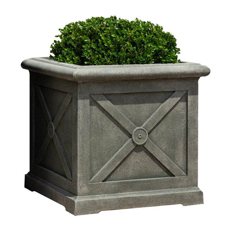 Montparnasse Handmade Planter, English Moss, 24.5" H x 25.75" W x 25.75" D