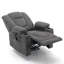 Fauteuil inclinable en chenille Aricella avec massage, chauffage et porte-gobelet-1029207188