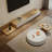 35.43"Simple Cream Style Round Tea Table Set