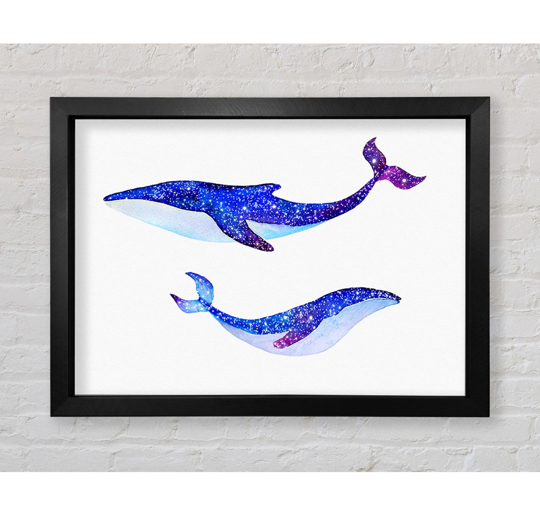 Gerahmtes Leinwandbild Twinkling Whales