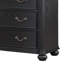 Commode de chambre à 5 tiroirs noire