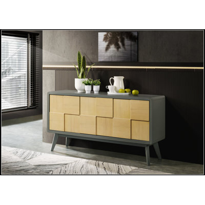 Desserte de finition Blayde avec rangement spacieux et fabrication durable, parfaite pour les salles à manger modernes et les espaces de divertissement.