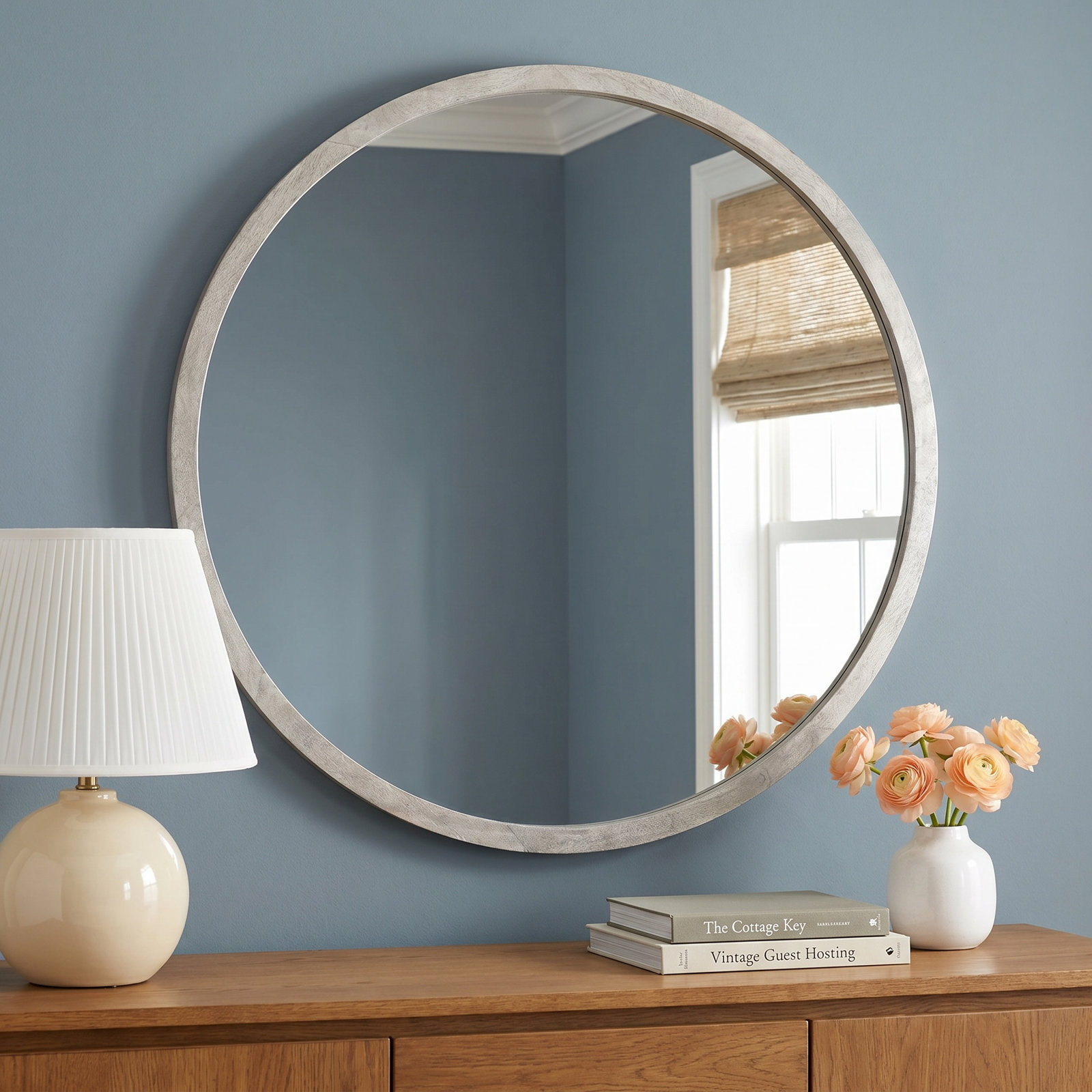 Carper 46" Accent Mirror, Light Brown