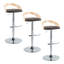 Tabourets de bar réglables Laurenzio avec repose-pieds en T arrondi (ensemble de 3)-104980000-104980005