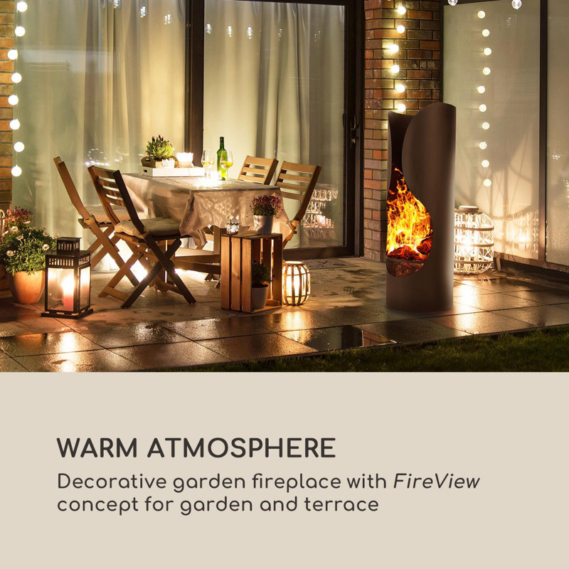 Verdon Stainless Steel Charcoal Smokeless Chimenea