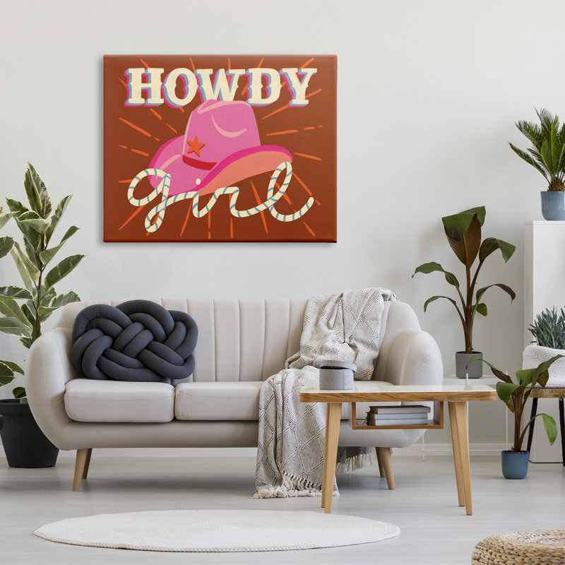 "Howdy Girl Cowboy Hat", impression sur toile, H 36 po x l 48 po x P 1,5 po