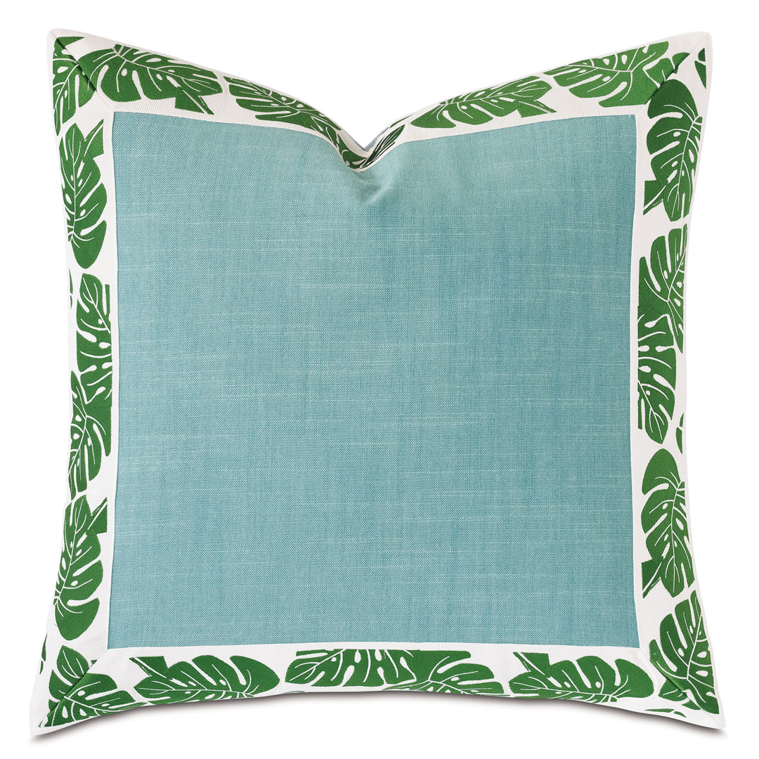 St Barths Mitered Border Decorative by Barclay Buteras Pillow Cover & Insert Eastern Accents
