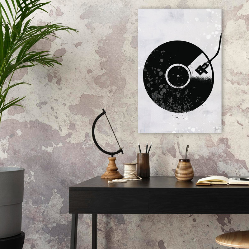 Turn It Up - Art noir et gris, H 24 po x l 16 po