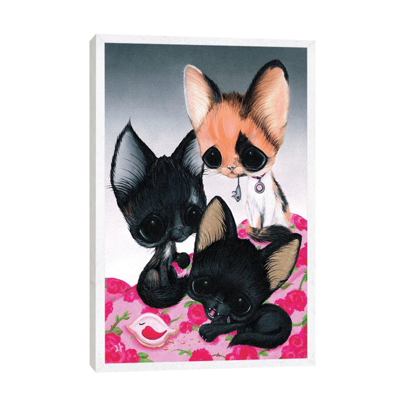 Cous Cous, Mipsy, And Chibi 1 Piece Wall Art on Canvas, 66.04 cm H x 45.72 cm W, White Framed