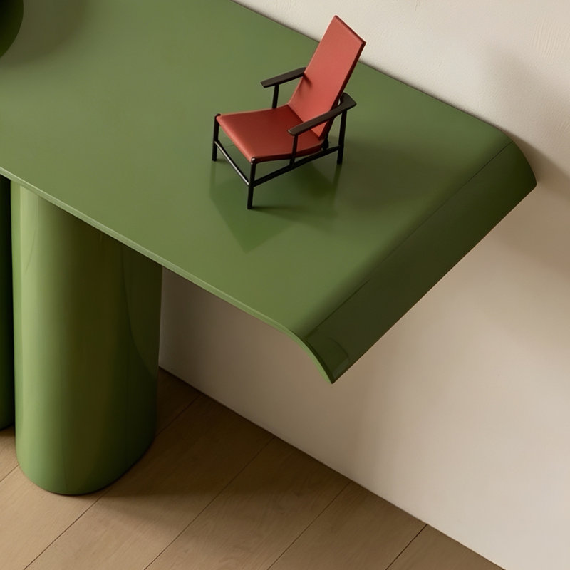 Console simple de style français moderne, H 33,5 po x l 78,7 po x P 15,7 po, Vert, Vert, Vert