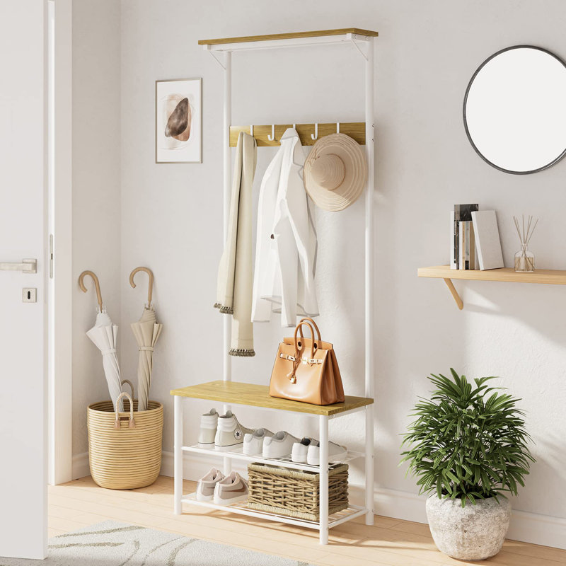 Freestanding Wooden Coat Rack
