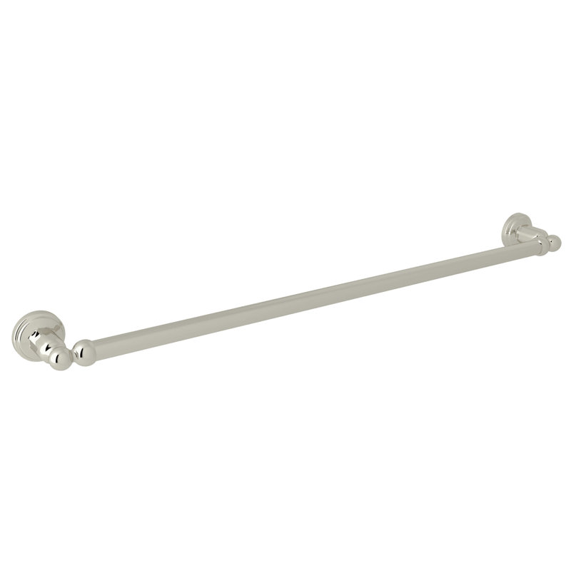Edwardian Towel Bar, Polished Nickel, 2" H x 27.5" W x 2.5" D