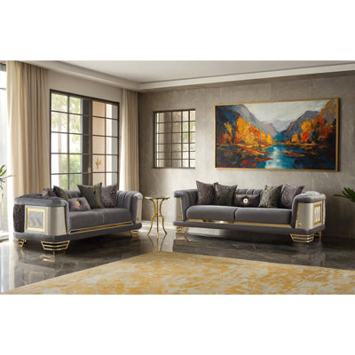 Heimtraud 2 - Piece Velvet Living Room Set