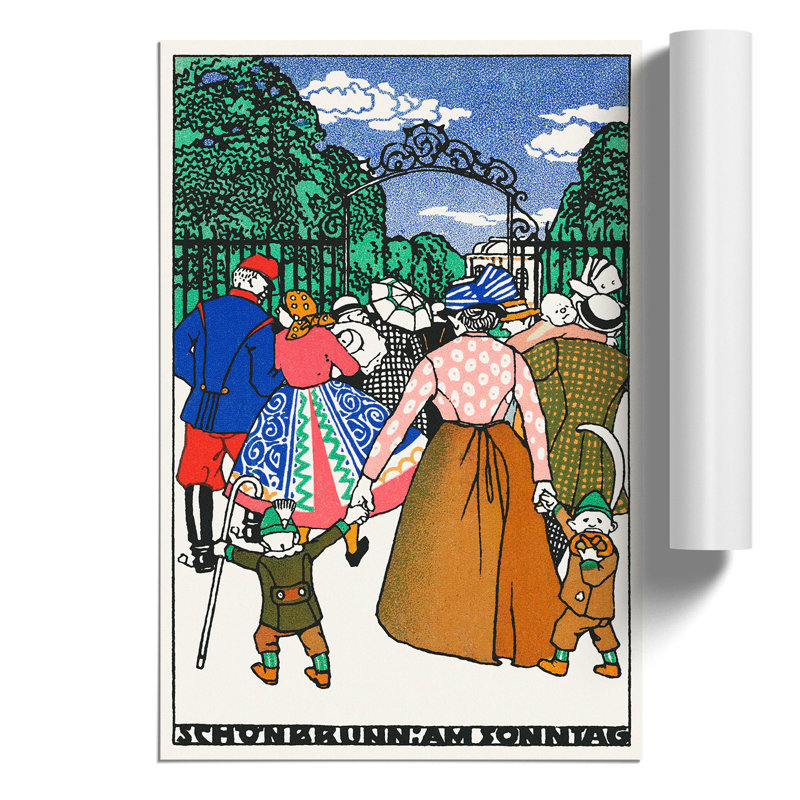 Schonbrunn on Sunday by Moriz Jung - Frameless Print, 42cm H x 30cm W x 0.1cm D