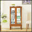 Cabinet Curio avec tablettes réglables et panneau arrière en miroir-104395644