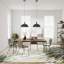 Tapis à motif abstrait lavable en laine synthétique