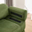 Ottoman en velours côtelé vert