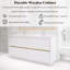 Ensemble de meuble-lavabo double autoportant moderne avec lavabo en résine-2046153320-2046153321