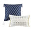Édredon - Double / grand imprimé microfibre douce en microfibre bleu et taupe à motif géométrique diamant-121054666